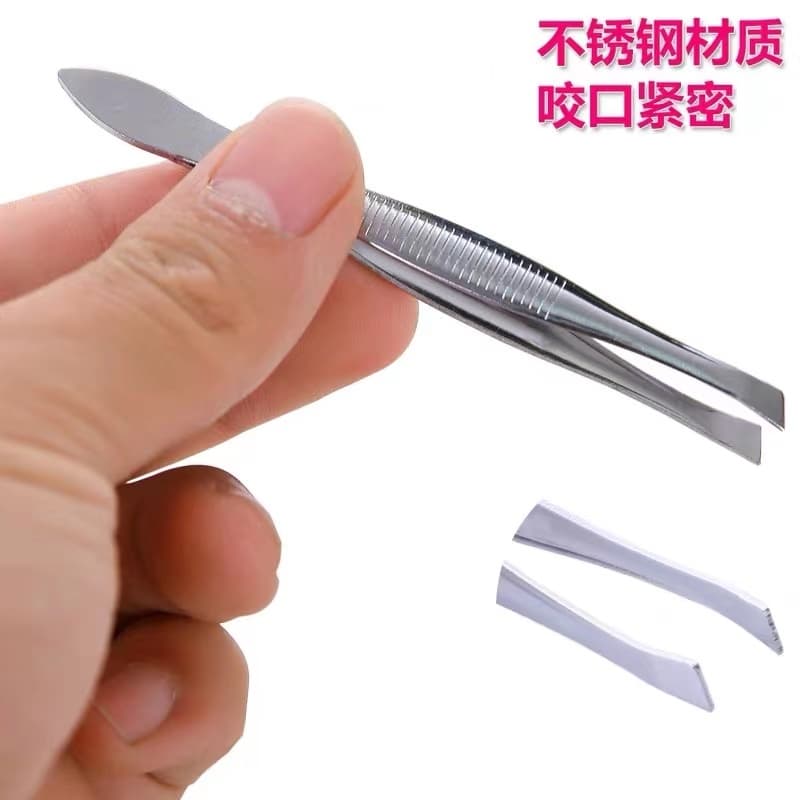 แหนบ แหนบดึงขน แหนบถอนขน Stainless Tweezers หนีบได้แนบสนิท คุณภาพเยี่ยม รูปที่ 4