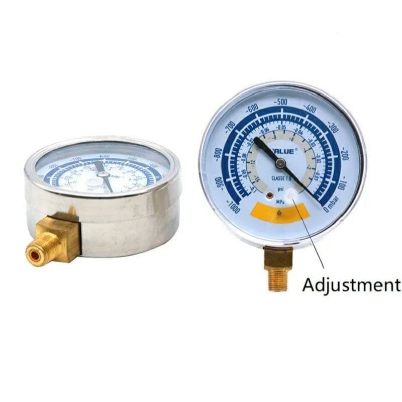 ไมครอนเกจ Vacuum Gauge VALUE แบบเข็ม พร้อมวาล์วปิดเปิด ตรวจสอบรั่ว หน้าจอ 63mm จัดชุด 3 ชิ้น สามารถดูแรงดันน้ำยาแอร์ได้ รูปที่ 3