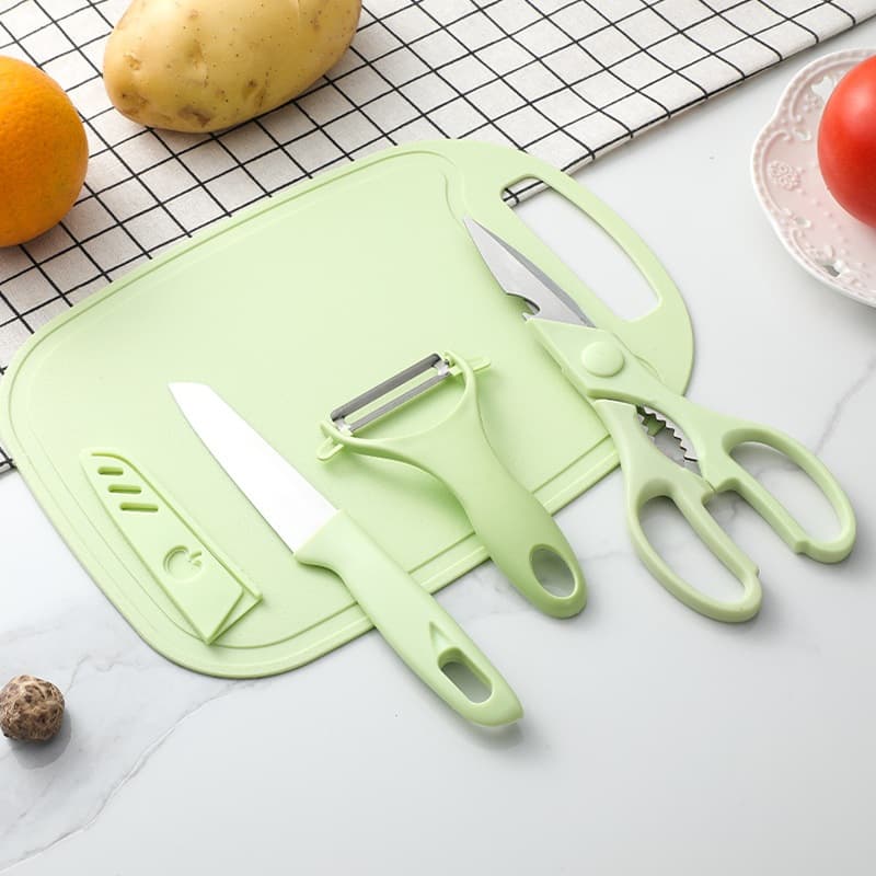 มีดผลไม้ Home KITCHEN MINI Peeling มีดกรรไกรครัวชุดสับบอร์ด รูปที่ 2