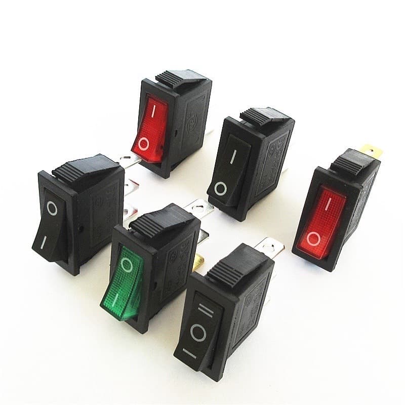 Rocker Power Rocker KCD3 ปุ่มกดเกียร์รูปโยก 2 สวิตช์พร้อมเท้าไฟ 3 220V L222 รูปที่ 1