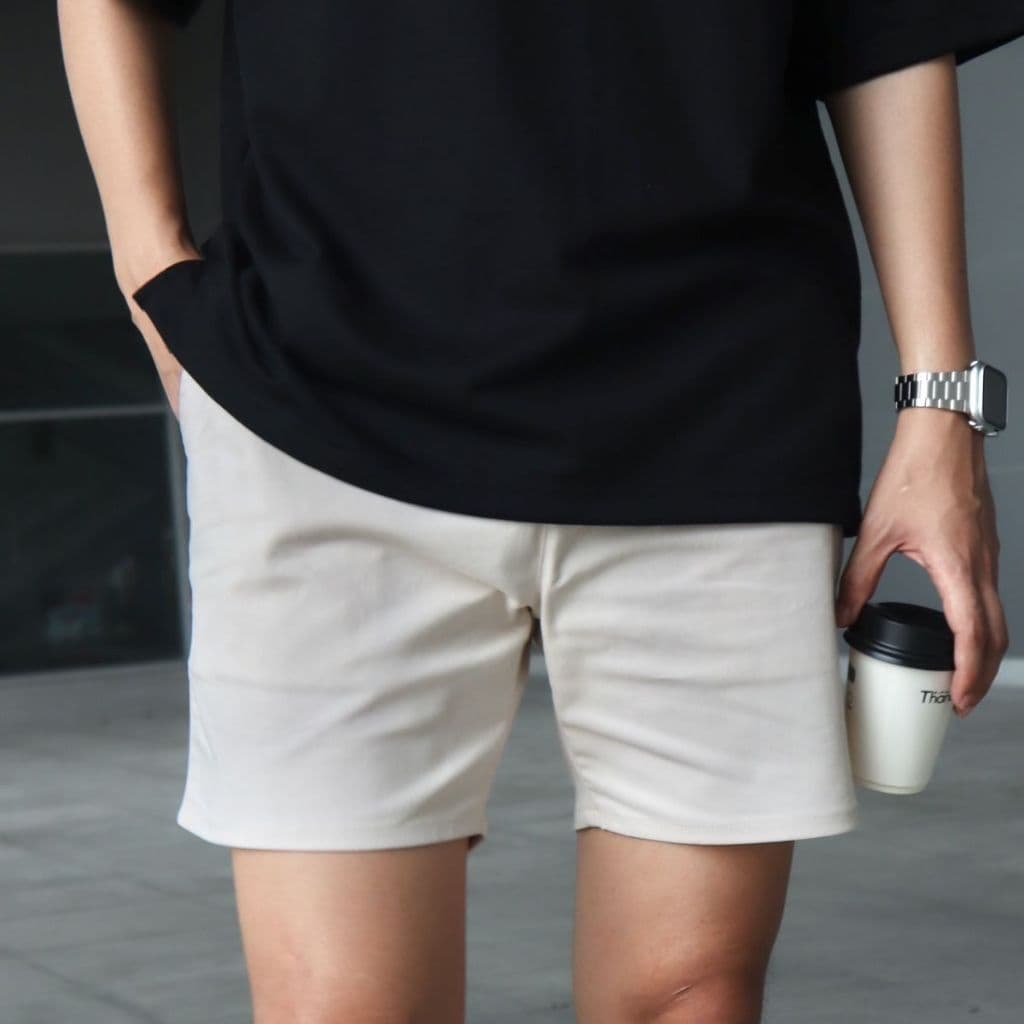 HIMSELF Chino Shorts กางเกงขาสั้นชิโน่ ทรงกระบอกเล็ก ความยาว 16 นิ้ว ใส่สบาย ทรงสวย รูปที่ 8