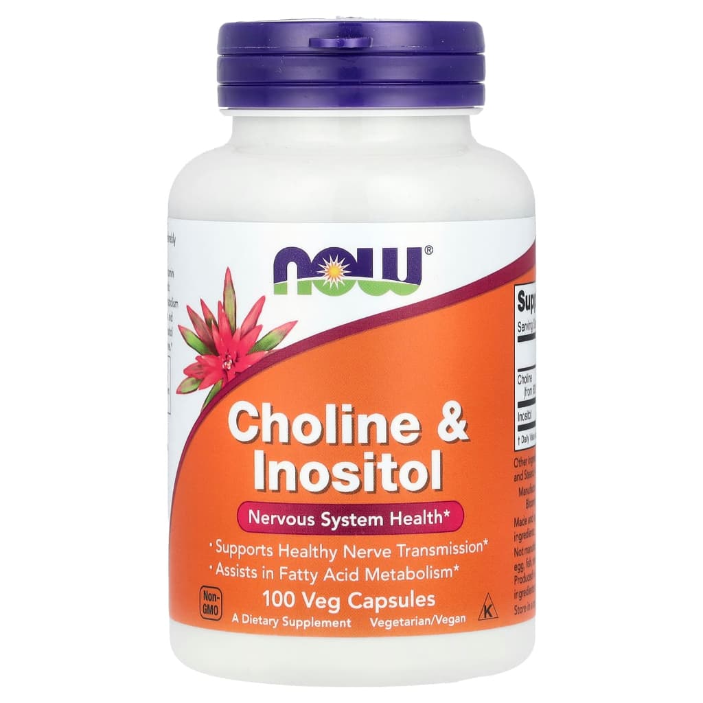 NOW Foods, Choline and Inositol Contains 100 vegetable capsules รูปที่ 3