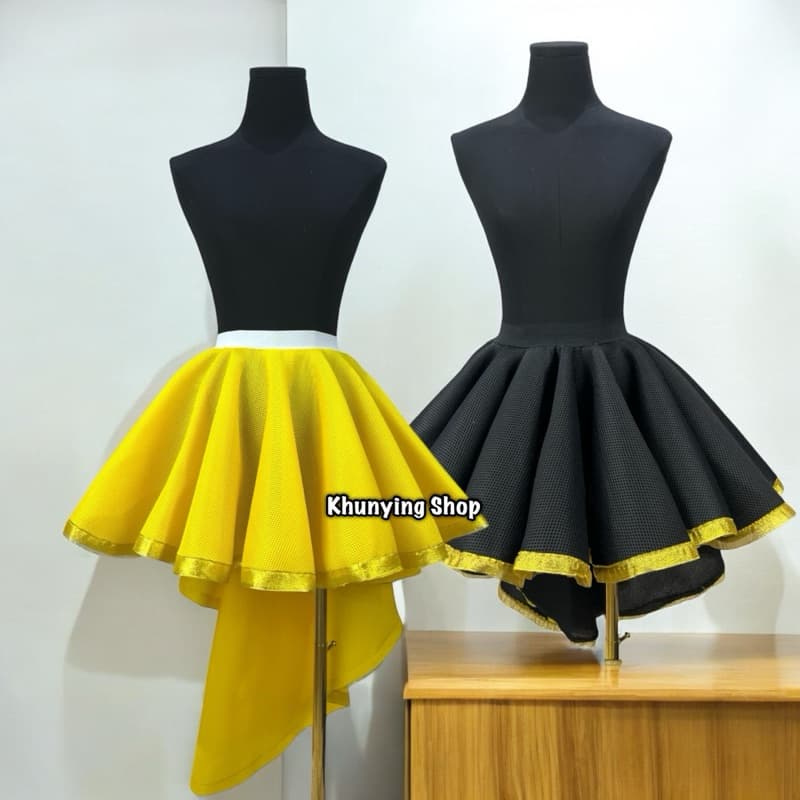 กระโปรงหน้าสั้นหลังยาว ผ้าแซนวิช จ้า รูปที่ 7