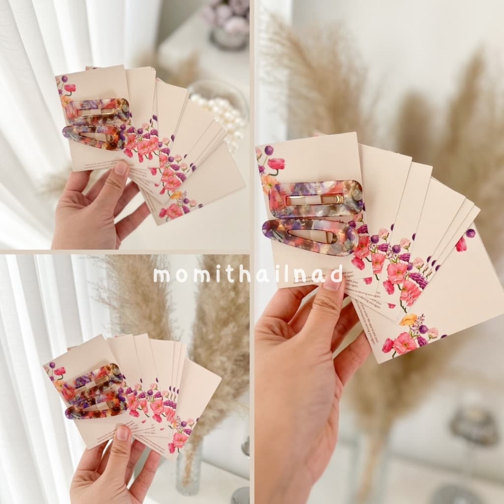 แป้นกระดาษติดกิ๊บ โบว์ 50 ใบ/แพ็ค ขนาด 7x10 cm. รูปที่ 6