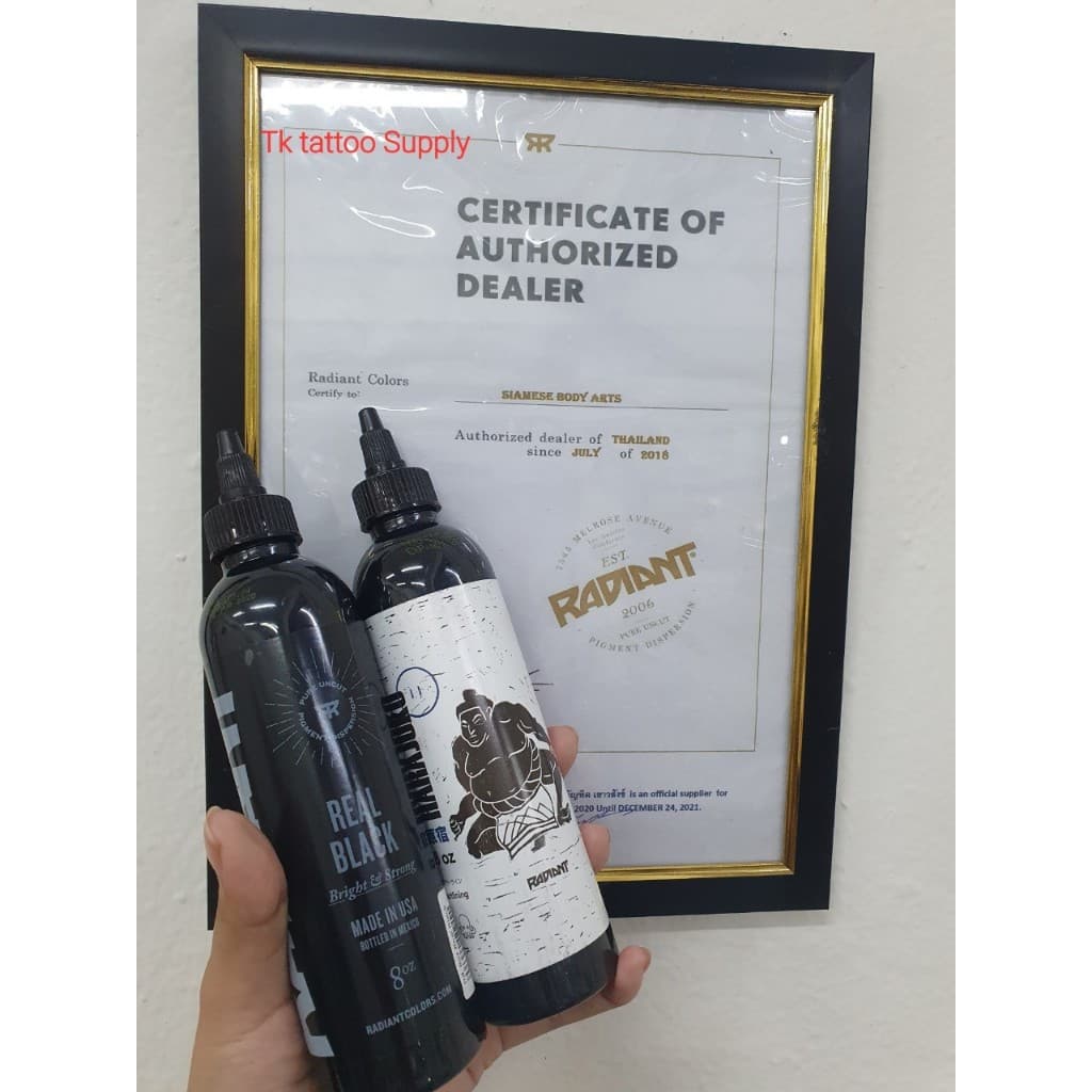 LKY #หมึกสักลายแท้​ USA Dynamic​ สีดำสีขาว รูปที่ 8