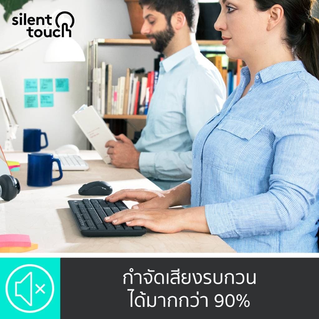 Logitech MK295 Combo Wireless Mouse and Keyboard SilentTouch - คีย์ Th / Eng รูปที่ 4