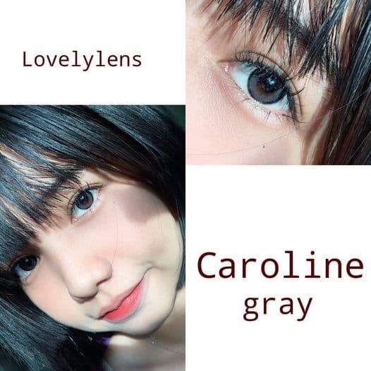 คอนแทคเลนส์ ขนาดมินิ / กลาง Caroline สี : Brown / Gray รูปที่ 6