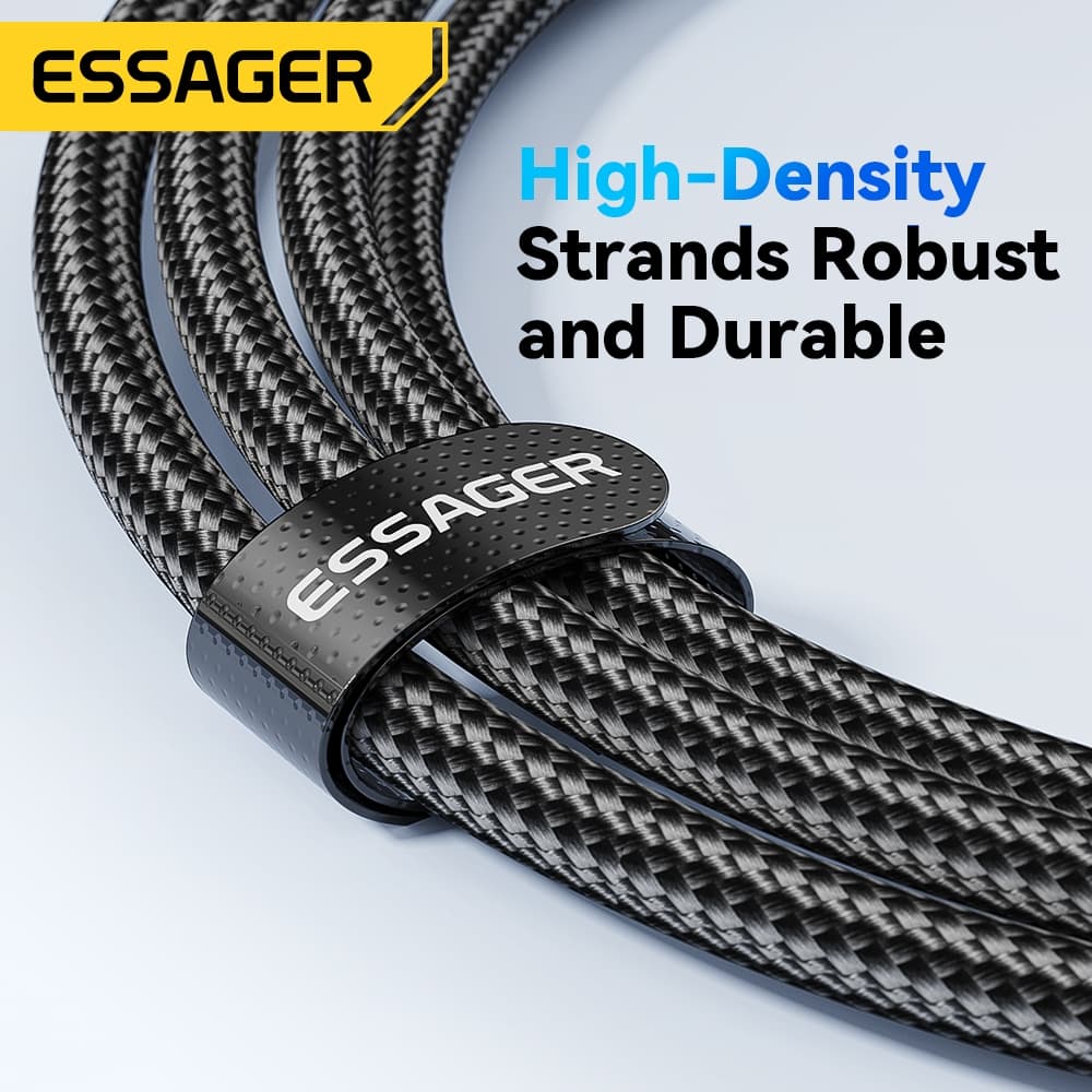 Essager 6A 120W สายเคเบิล USB ถึง Type-C พร้อมจอแสดงผลแบบดิจิทัล สายชาร์จเร็ว A ถึง C สำหรับ Xiaomi รูปที่ 7