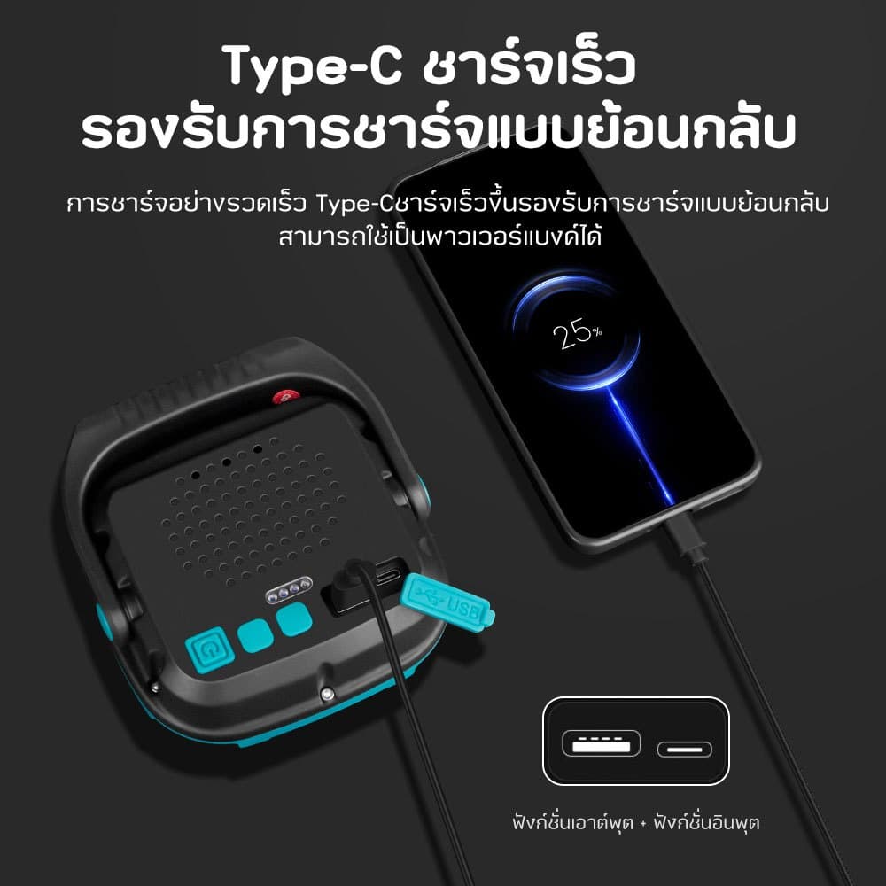 COB Type-C ไฟฉายแรงสูง แท้ ไฟฉาย LED Light ไฟเตือน LED Type-C ไฟพวงกุญแจ โคมไฟตั้งแคมป์ชาร์จได้ รูปที่ 4