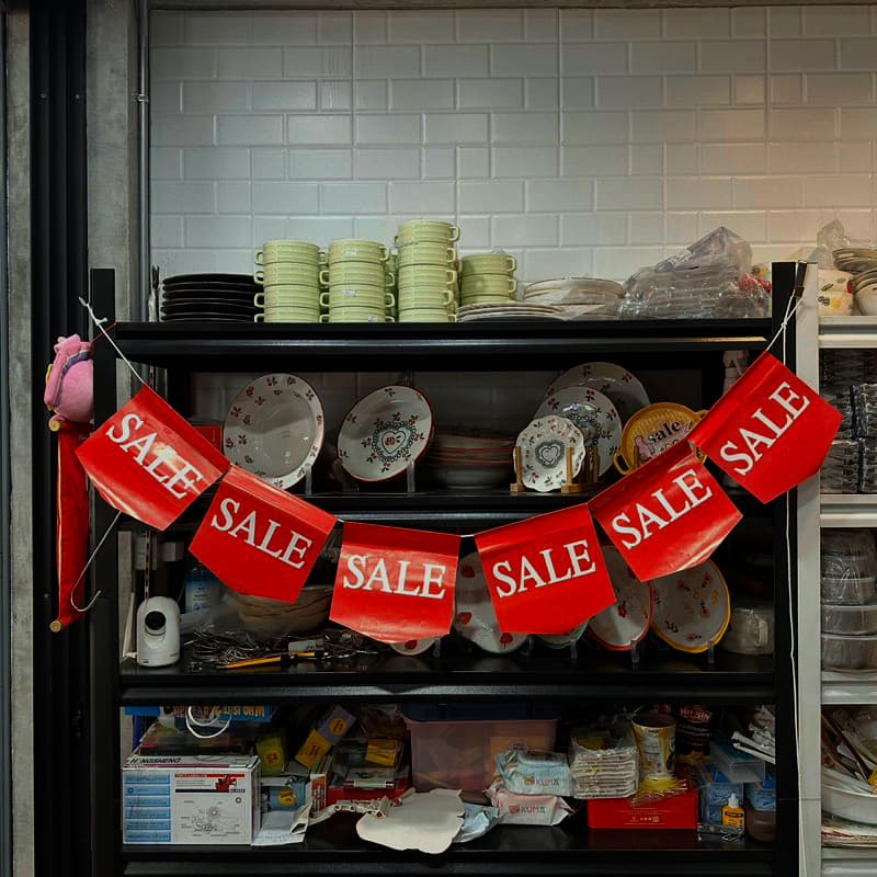 ป้ายsale ป้ายธง ป้ายธงกระดาษ ป้ายธงSale ป้ายธงพร้อมเชือก ป้ายลดราคา รูปที่ 3