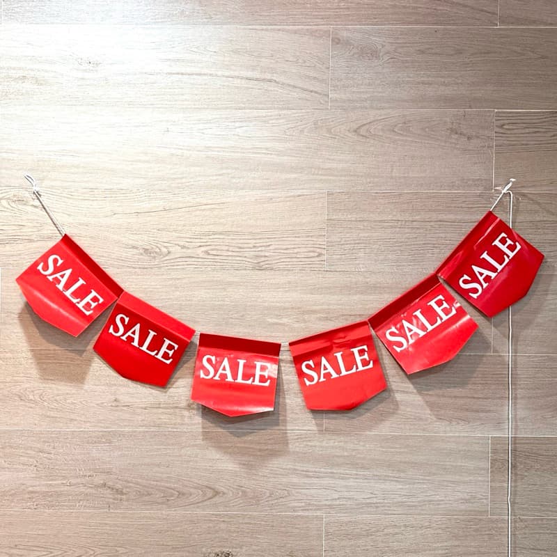 ป้ายsale ป้ายธง ป้ายธงกระดาษ ป้ายธงSale ป้ายธงพร้อมเชือก ป้ายลดราคา รูปที่ 4