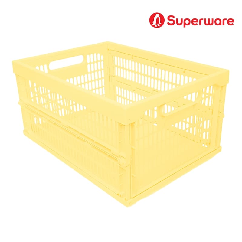 Srithai Superware ลังพลาสติก ตระกร้าพลาสติกพับได้ กล่องใส่ของท้ายรถซ้อนได้ รุ่น T27-A รูปที่ 9