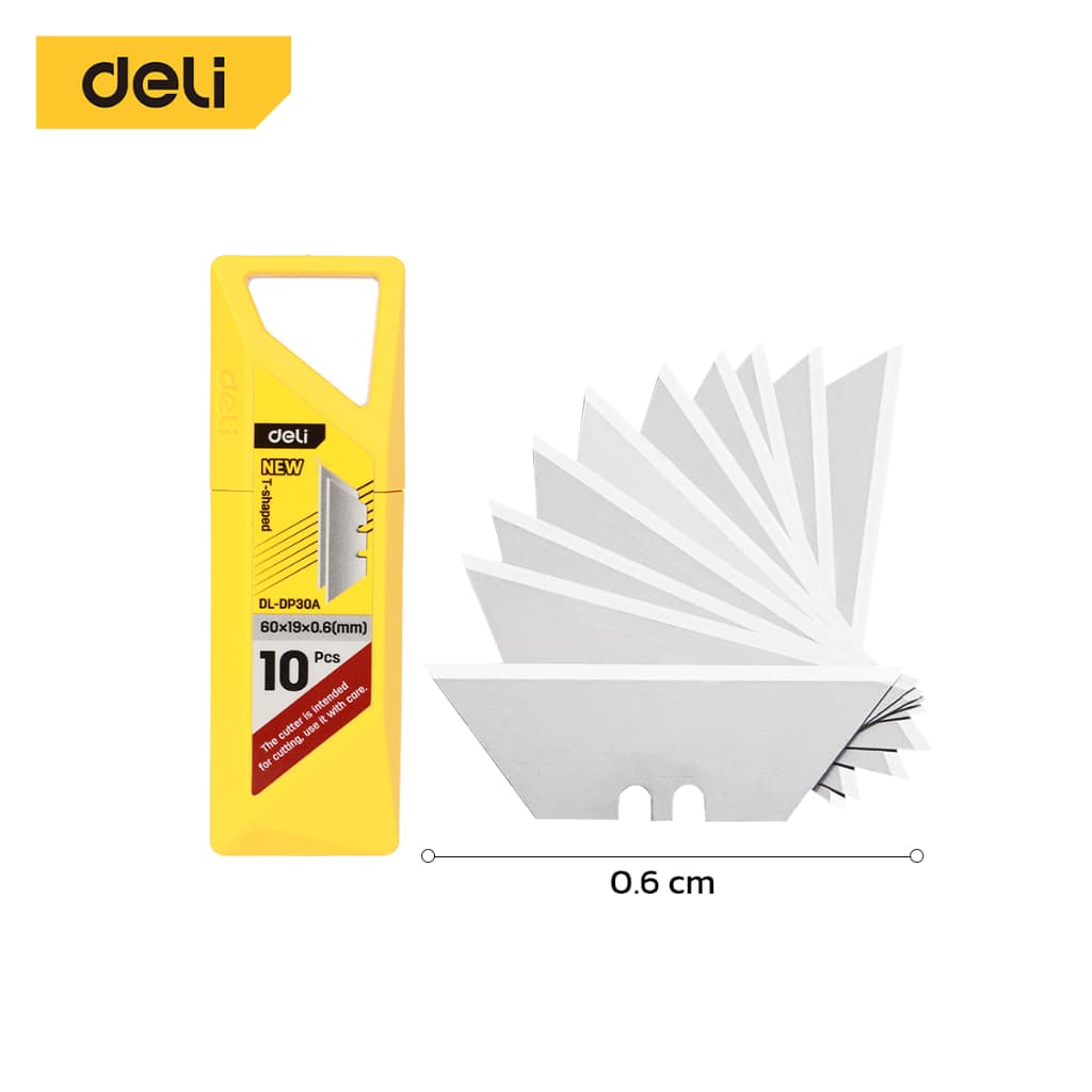 Deli ใบมีดคัตเตอร์ ใบมีด ขนาดเล็ก คม จำนวน 10ใบ พร้อมกล่องบรรจุ สำหรับเปลี่ยน Knife Blade รูปที่ 7