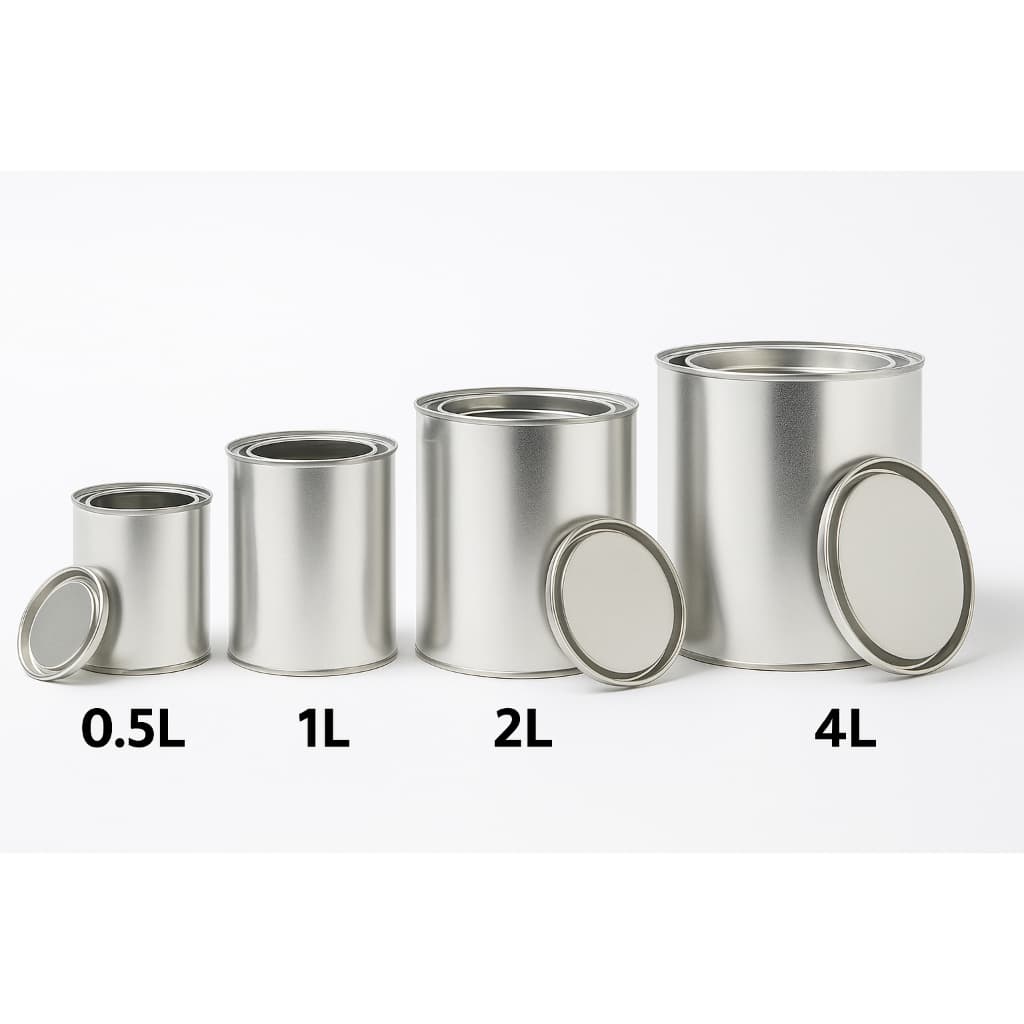 กระป๋องเปล่า NASON 1L | กระป๋องเหล็กใส่สี/ทินเนอร์ แข็งแรง ฝาปิดแน่น รูปที่ 5
