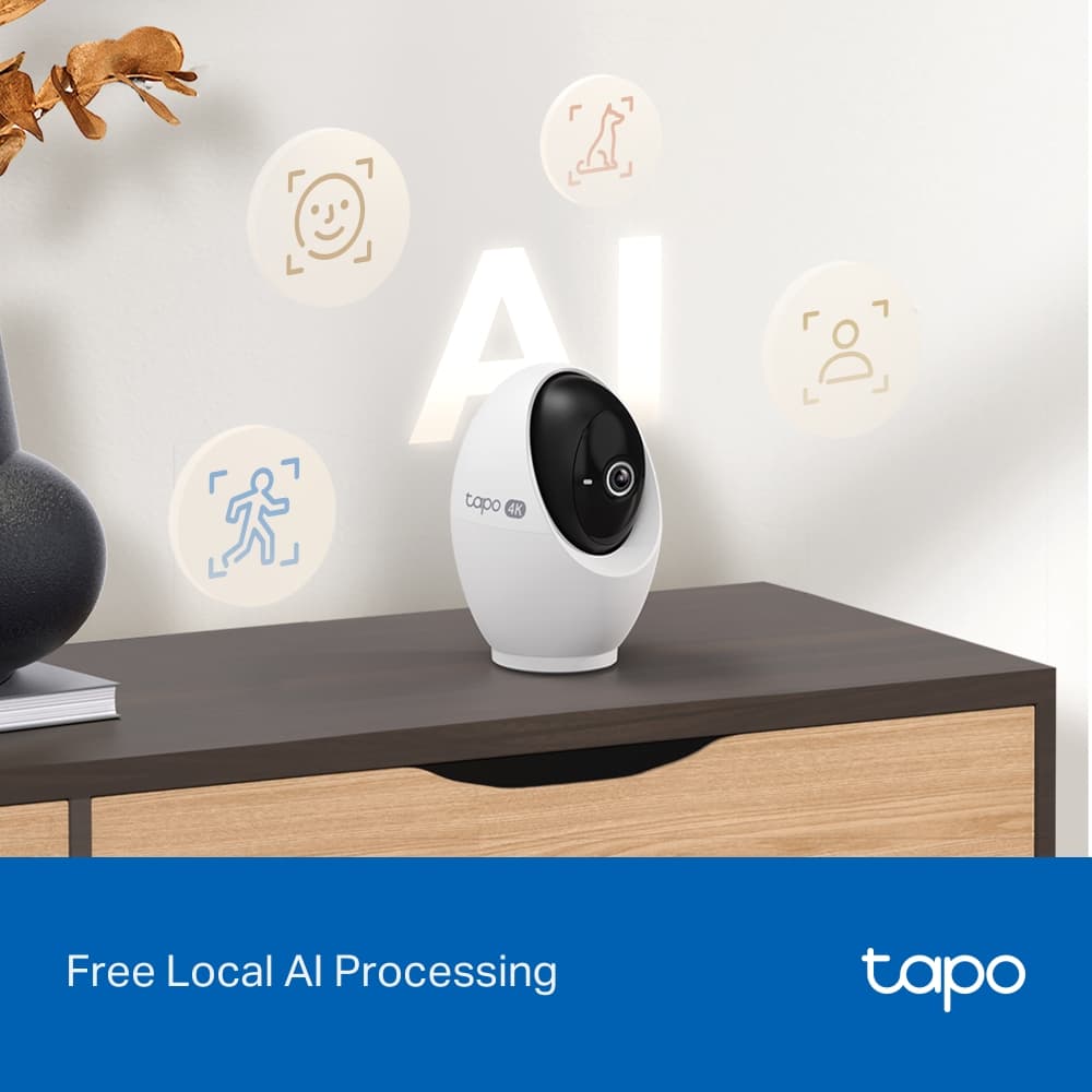 TP-Link 4K 8MP Pan/Tilt AI Home Security Wi-Fi Camera กล้องวงจรปิด ความคมชัดพิเศษ 4K รูปที่ 9