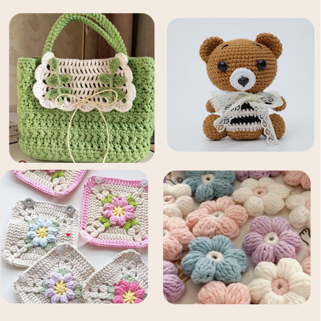 ไหมพรมคอตตอนนม 4ply น้ำหนัก50กรัม milk cotton yarn ไม่ระคายผิว จากไทย รูปที่ 7