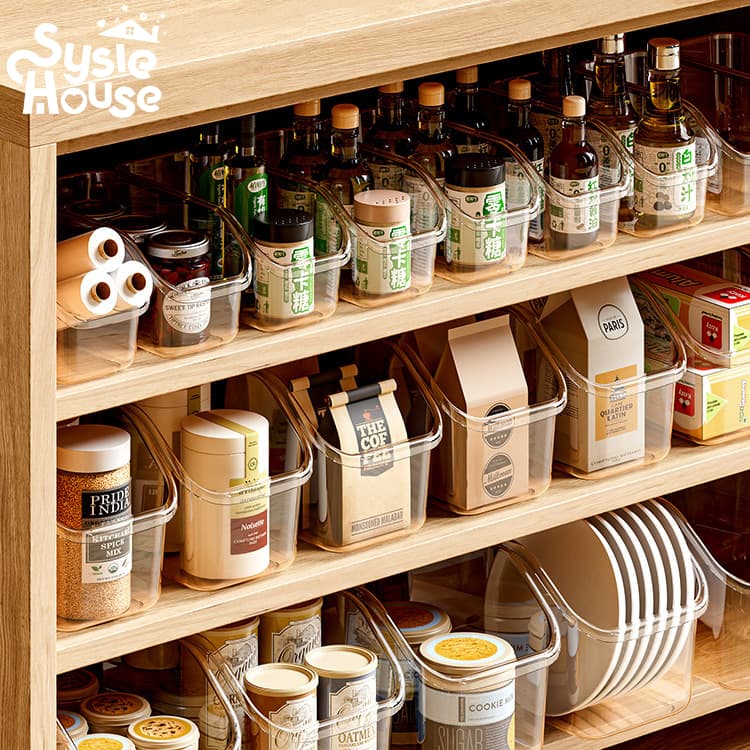 Sysie House กล่องเก็บของใส กล่องจัดระเบียบ มีล้อ เคลื่อนที่ง่าย กล่องพลาสติกเก็บของ เก็บเครื่องสําอางค์ ที่เก็บของในครัว รูปที่ 6