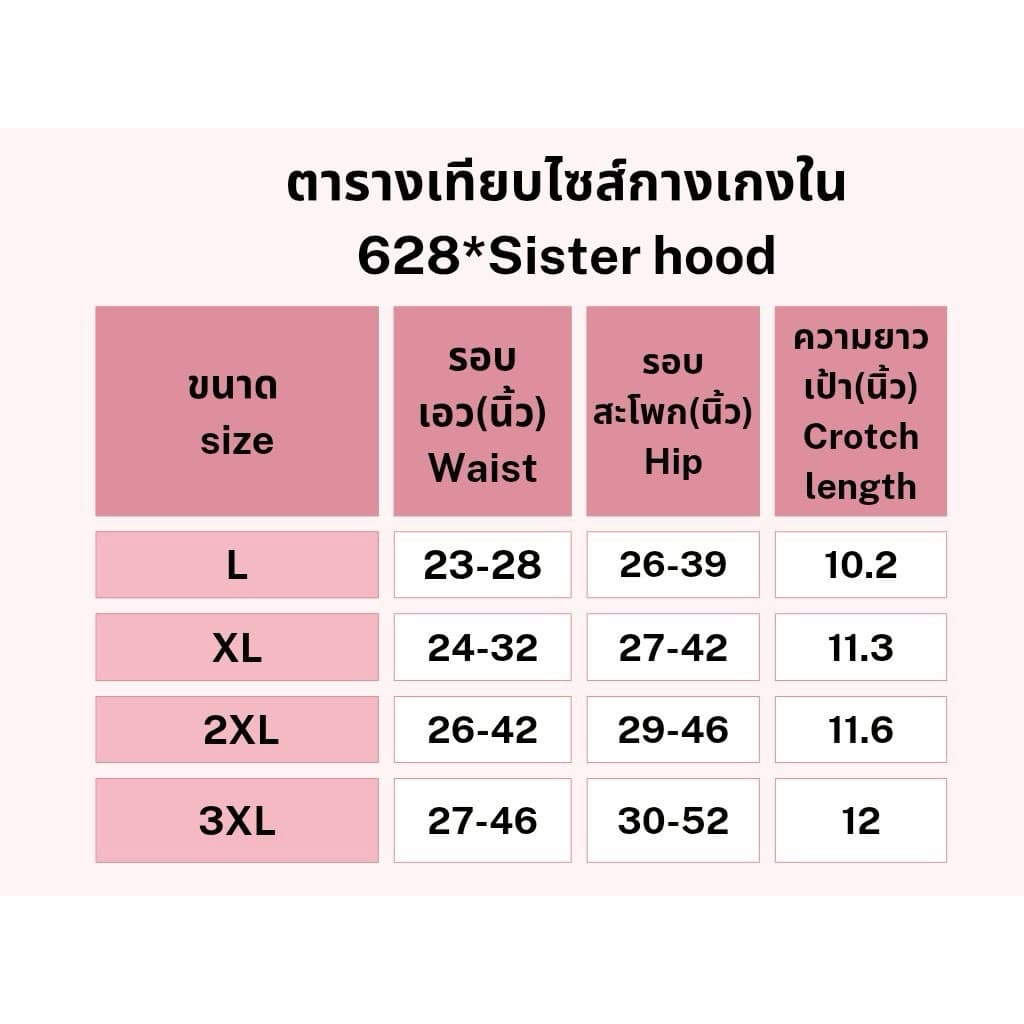 628#Size F XL XXL/3XLกางเกงในไร้ขอบSister hood แบบเต็มตัวเอวสูง รูปที่ 2