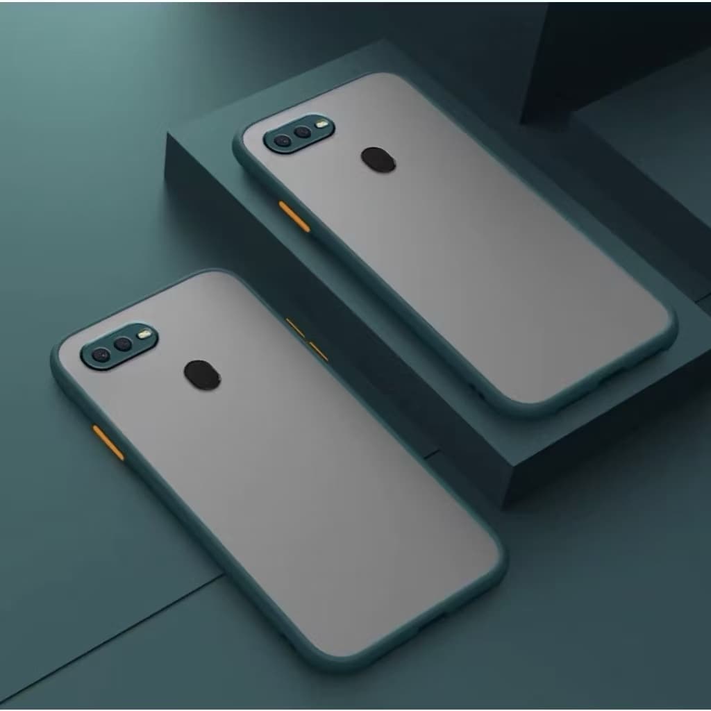 เคสขอบสีหลังด้าน สำหรับ Oppo A12 A5S F9 A7 A3S A5 A9 2020 A31 A1K A53 Reno2F Reno4 5 6 7 Reno7Z Reno8Zเคสกันกระแทก รูปที่ 2