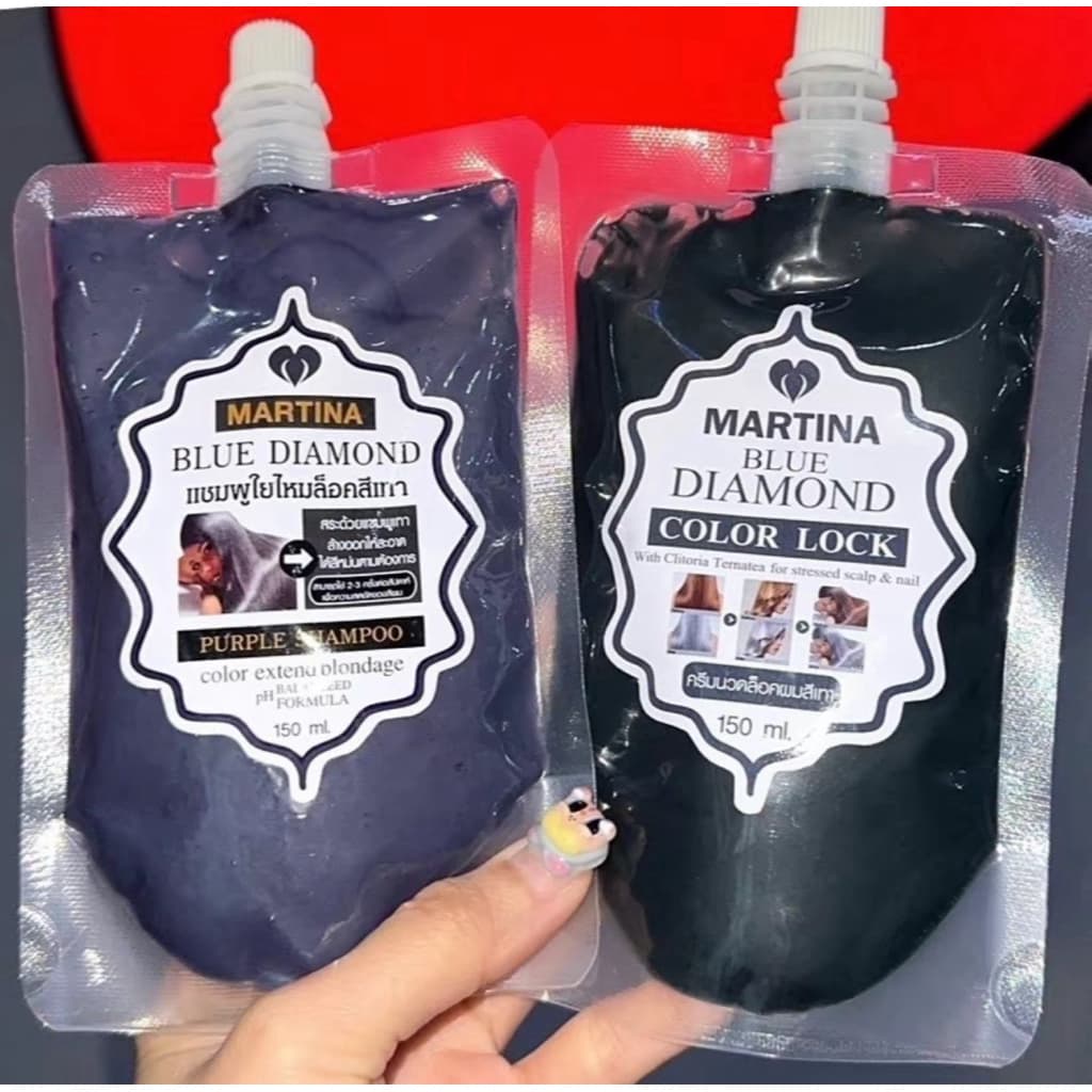 แชมพูเทา+ครีมนวดเทามินิ ขนาดชุดละ300ml. ล็อคผมสีเทา รูปที่ 1