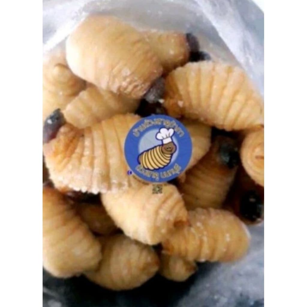 ด้วงสาคู ลวกสุกฟรีซ 1000g Sago Beetle, blanched, frozen รูปที่ 3