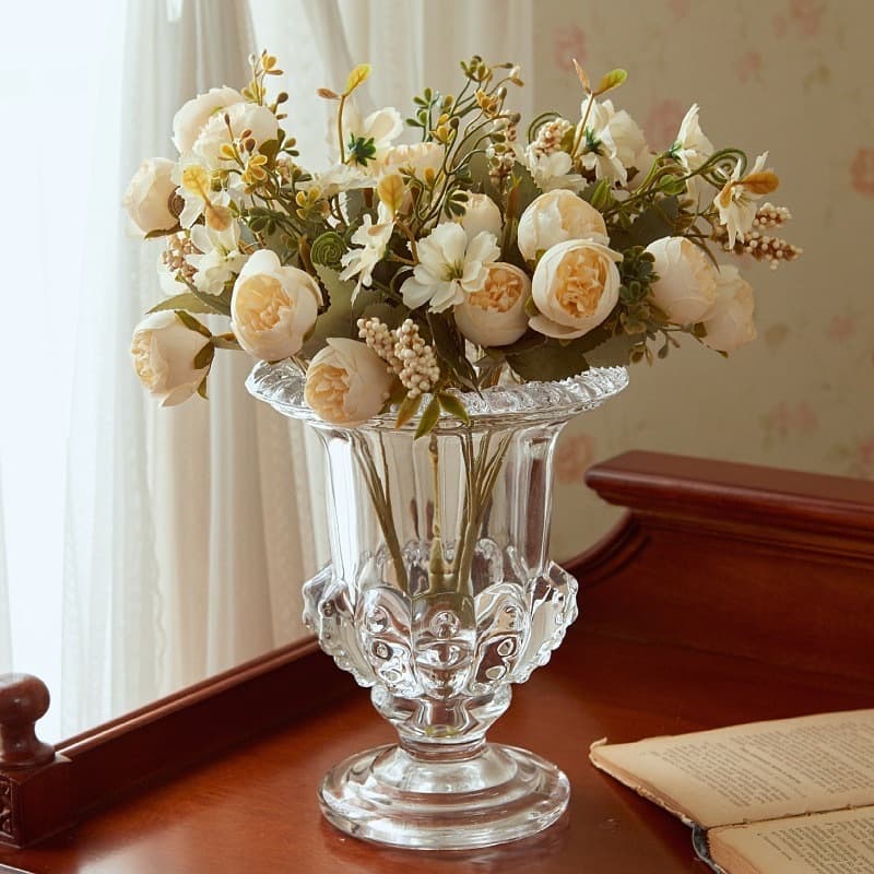 OurHome แจกันแก้วสไตล์โรมันยุโรป European Roman-style glass vase ของแต่งบ้าน พร็อพถ่ายรูป ร้านกาแฟ ร้านอาหาร รูปที่ 1