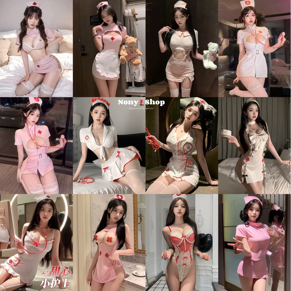 ชุดพยาบาล คอสเพลย์ ชุดนอนไม่ได้นอน ชุดนอนเซ็กซี่ รุ่น RT PP022 รวมฮิตพยาบาล ถูกที่สุด รูปที่ 1
