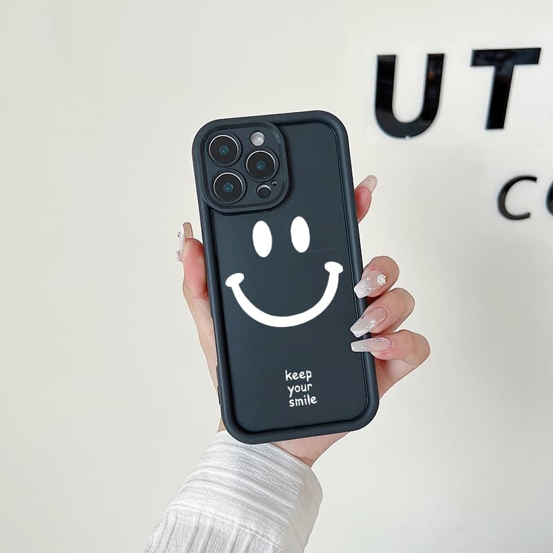 Smile face เคส OPPO A7 A5s A12 A11K A15 A15s A35 A16 A16s A54s A17 A17K A9 2020 A5 2020 A11X A31 2020 เคสออปโป้ รูปที่ 5