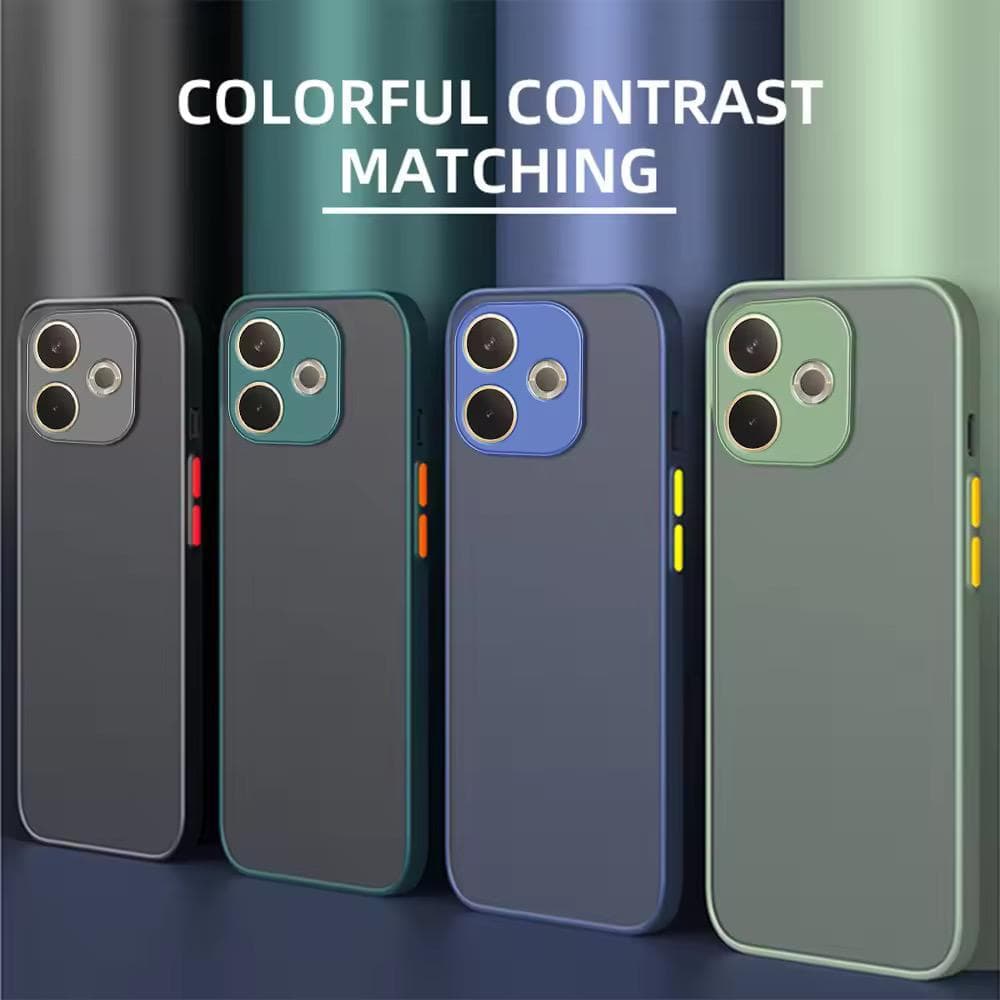 เคสขอบสีหลังด้าน สำหรับ Oppo A6Pro Reno14 Pro Reno14F A5I A5 A5x A5pro A3 A3X A79 Reno11F เคสกันกระแทก รูปที่ 3