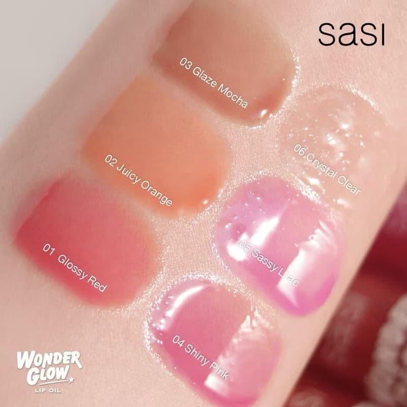 SASI Wonder Glow Lip Oil ศศิ วันเดอร์ ลิป ออยล์ 4g ศศิ วันเดอร์ โกลว์ ลิป ออย รูปที่ 5