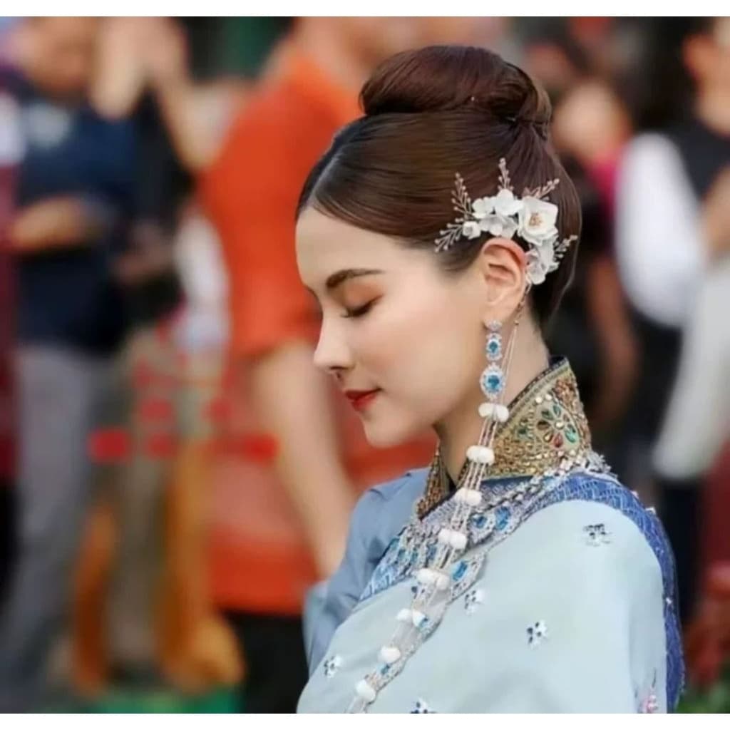 ชุดไทย ชุดไทยสไบงานปัก ปักทอง งานสวยผ้าดี สินค้า รูปที่ 8