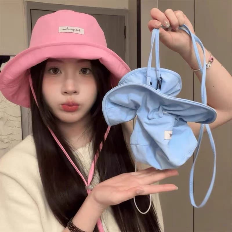 หมวกบักเก็ต มี6สี สไตล์เกาหลี สามารถเก็บเป็นกระเป๋าได้ BUCKET รูปที่ 2