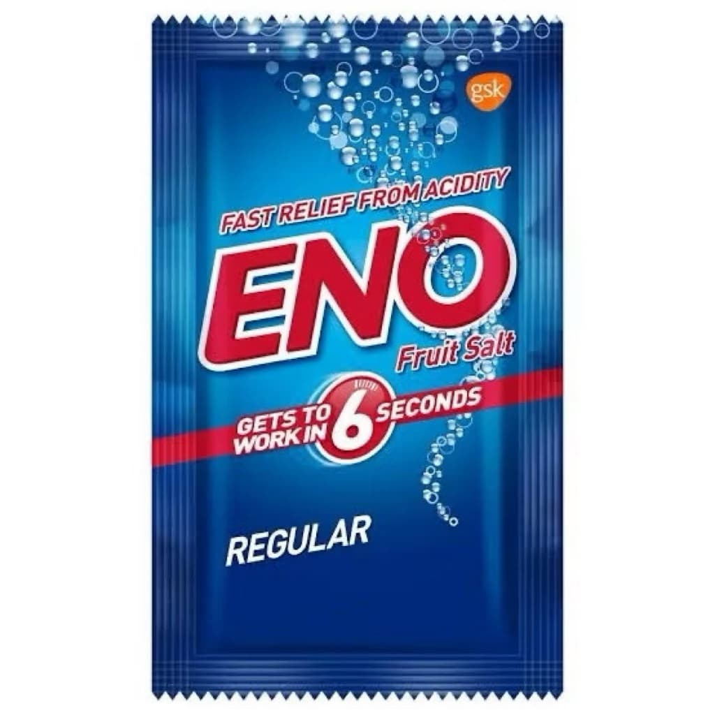 ENO Fruit Salt อีโน ฟรุต ซ้อลต์ รสส้ม รสมะนาว ลดกรด บรรเทาอาการ ท้องอืด ท้องเฟ้อ รูปที่ 2