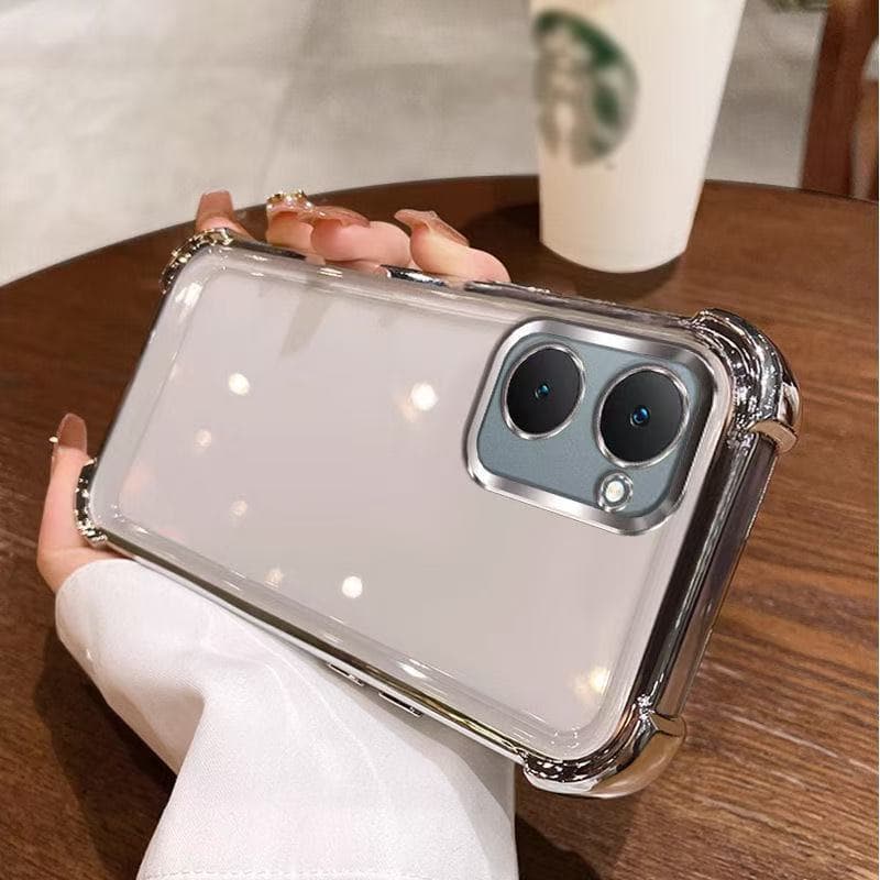 เคสใส กันรอยเลนส์กล้อง สำหรับ Vivo Y03 Y18 Y03T Y28S Y28 4G Y21 Y21T T1X Y33S Y33T เคสขอบสี กันกระแทก หรูหรา รูปที่ 9