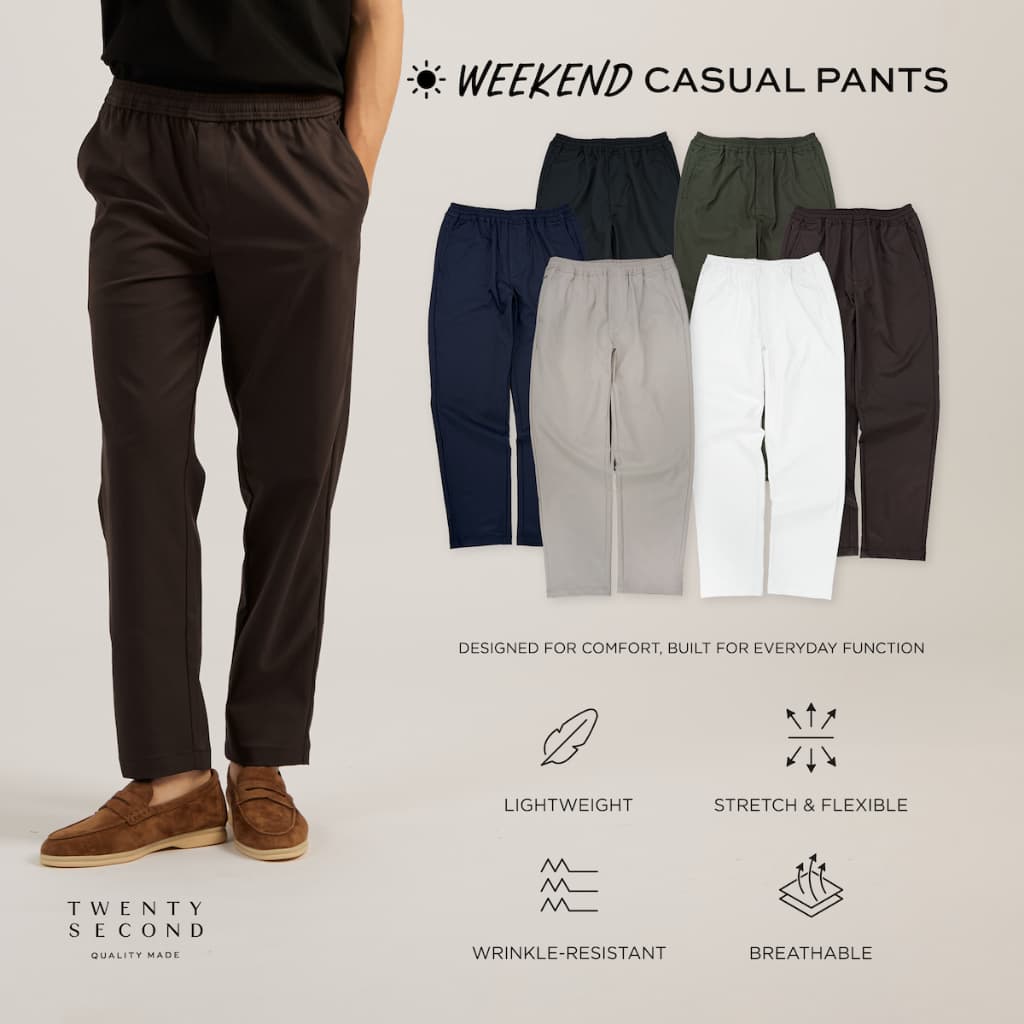 TWENTYSECOND กางเกงขายาว BALANCE SERIES รุ่น Weekend casual pants รูปที่ 1