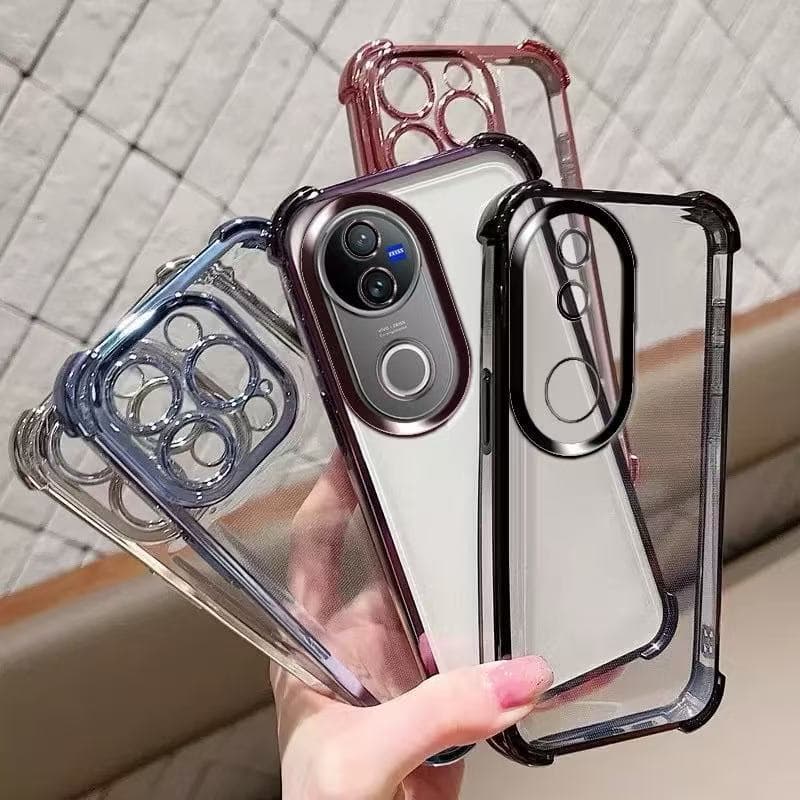เคสใส ขอบสี กันเลนส์กล้อง สำหรับVivo V60lite V60 V50 lite V40 V40Pro V30 V30Proกันกระแทก รูปที่ 4