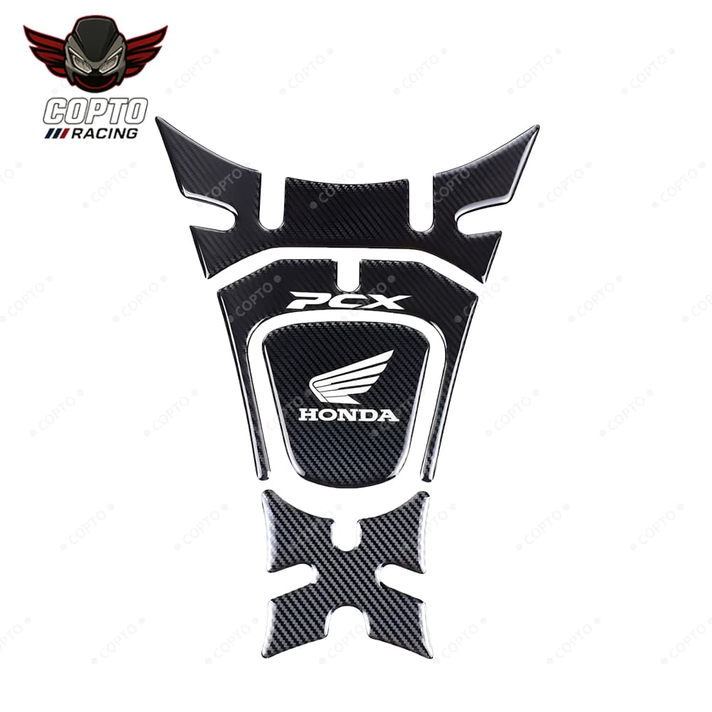 สติ๊กเกอร์กันรอยถังน้ำมัน 5D ลายคาร์บอน สำหรับ Honda PCX150 PCX125 กันรอยมอเตอร์ไซค์ รูปที่ 2