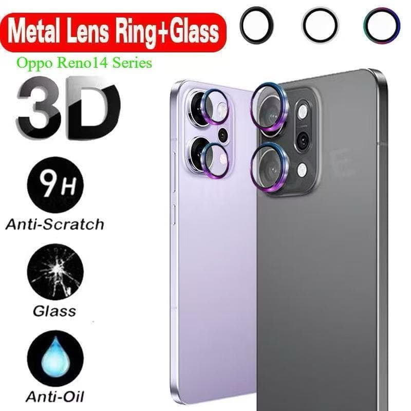 ฟิล์มเลนส์กล้อง ป้องกันเลนส์กล้อง 9Dสําหรับ Oppo Reno14 Pro 14F Reno13 Pro 13F Reno12 Pro/Reno14F Reno13F รูปที่ 2