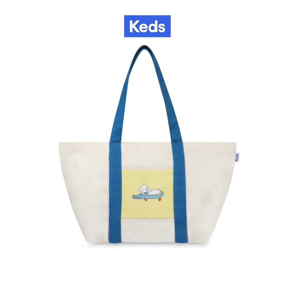 KEDS กระเป๋า รุ่น THE KEDS BAG X SSKTMMEE สีครีม/ สีน้ำเงิน รูปที่ 1