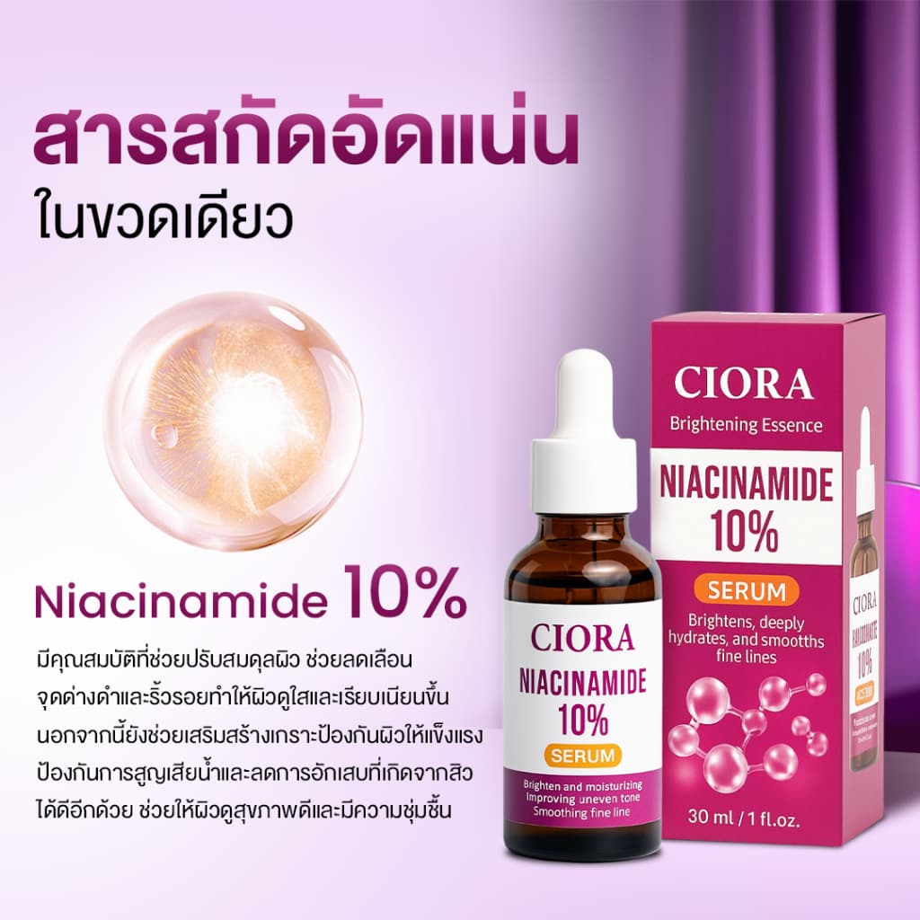 ซิโอร่า เซรั่ม 10 ขวด - CIORA SERUM Niacinamide10% - รูปที่ 3