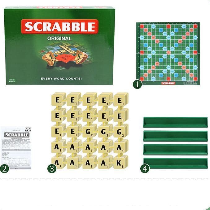 เกมต่อคำ SCRABBLE Original เกมกระดานเสริมทักษะภาษาอังกฤษสุดคลาสสิก 55110 # อุปกรณ์ครบ พร้อมเล่น รูปที่ 5