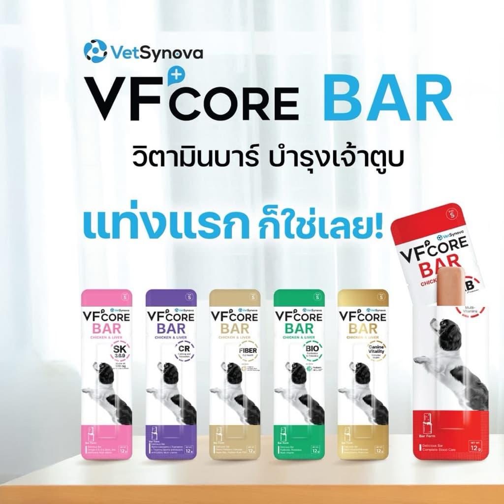 VF+Core Bar for Dogs บาร์แท่งนิ่มบำรุงสุขภาพแสนอร่อยสำหรับสุนัขบรรจุ 12g รูปที่ 2