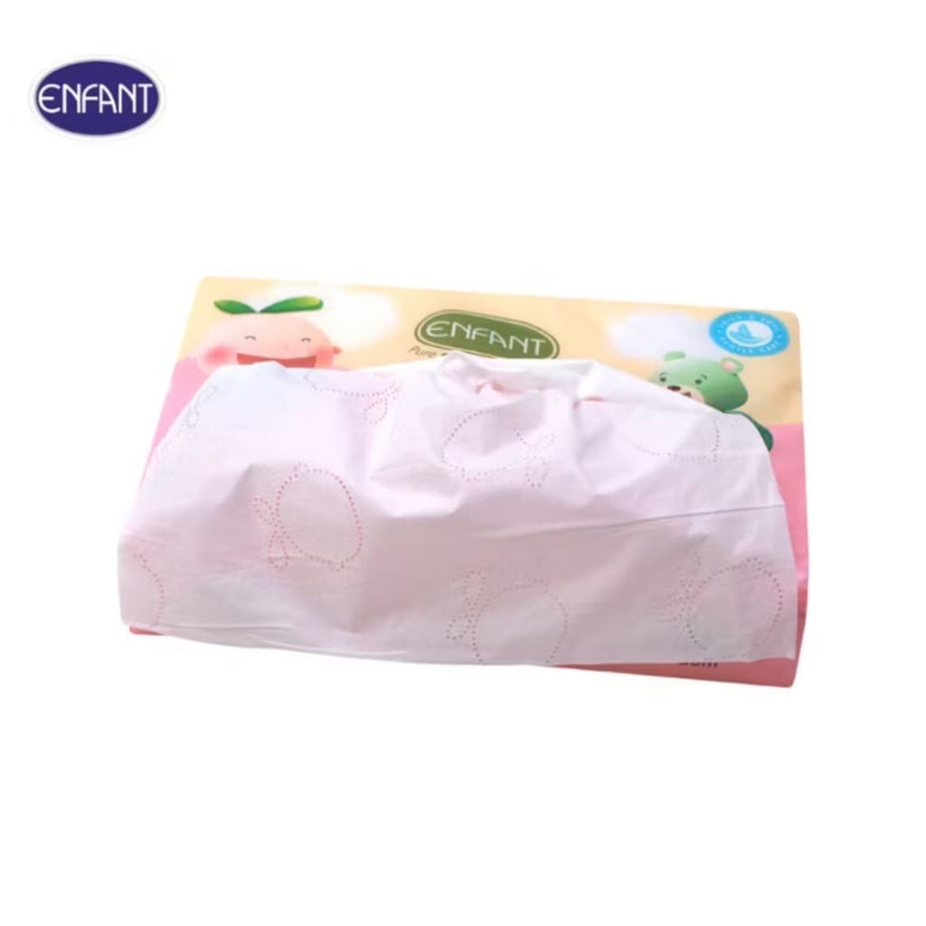 ENFANT Extra Soft Moisture Facial Tissue ทิชชู่ผสมมอยส์เจอร์ ชนิดนุ่มพิเศษ 1แพ็ค/3 ห่อ รูปที่ 6