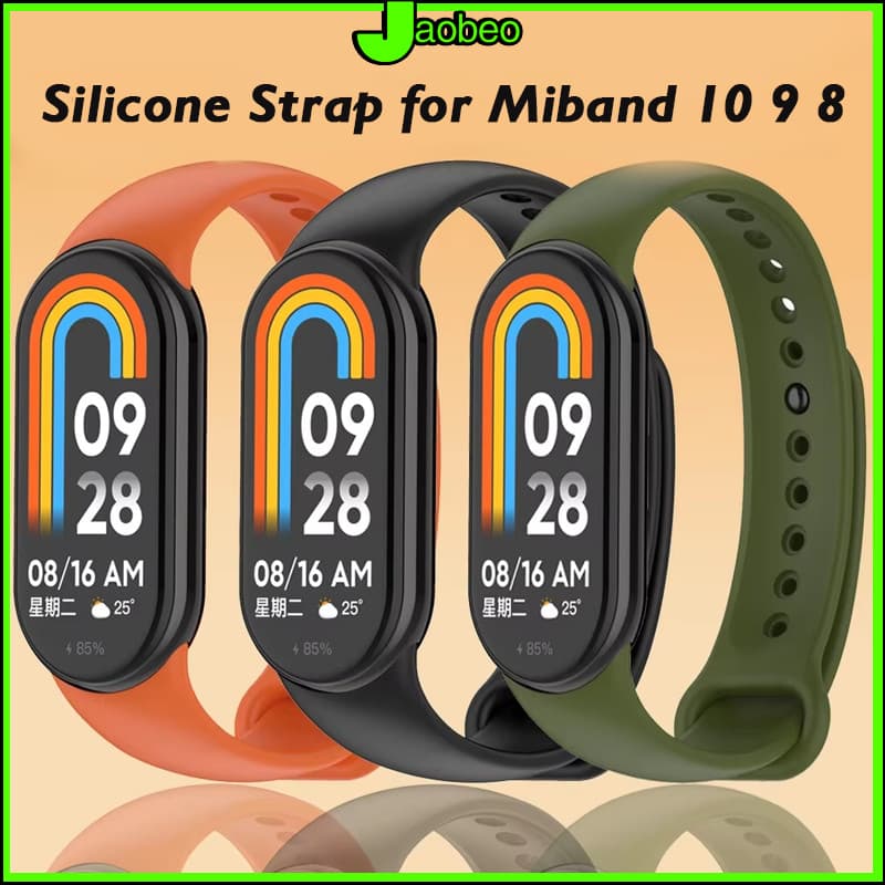 สายกีฬา for Xiaomi Smart Band 10 9 8 สายยางเปลี่ยนซิลิโคน for Mi Band 10 9 8 NFC Smartwatch รูปที่ 1