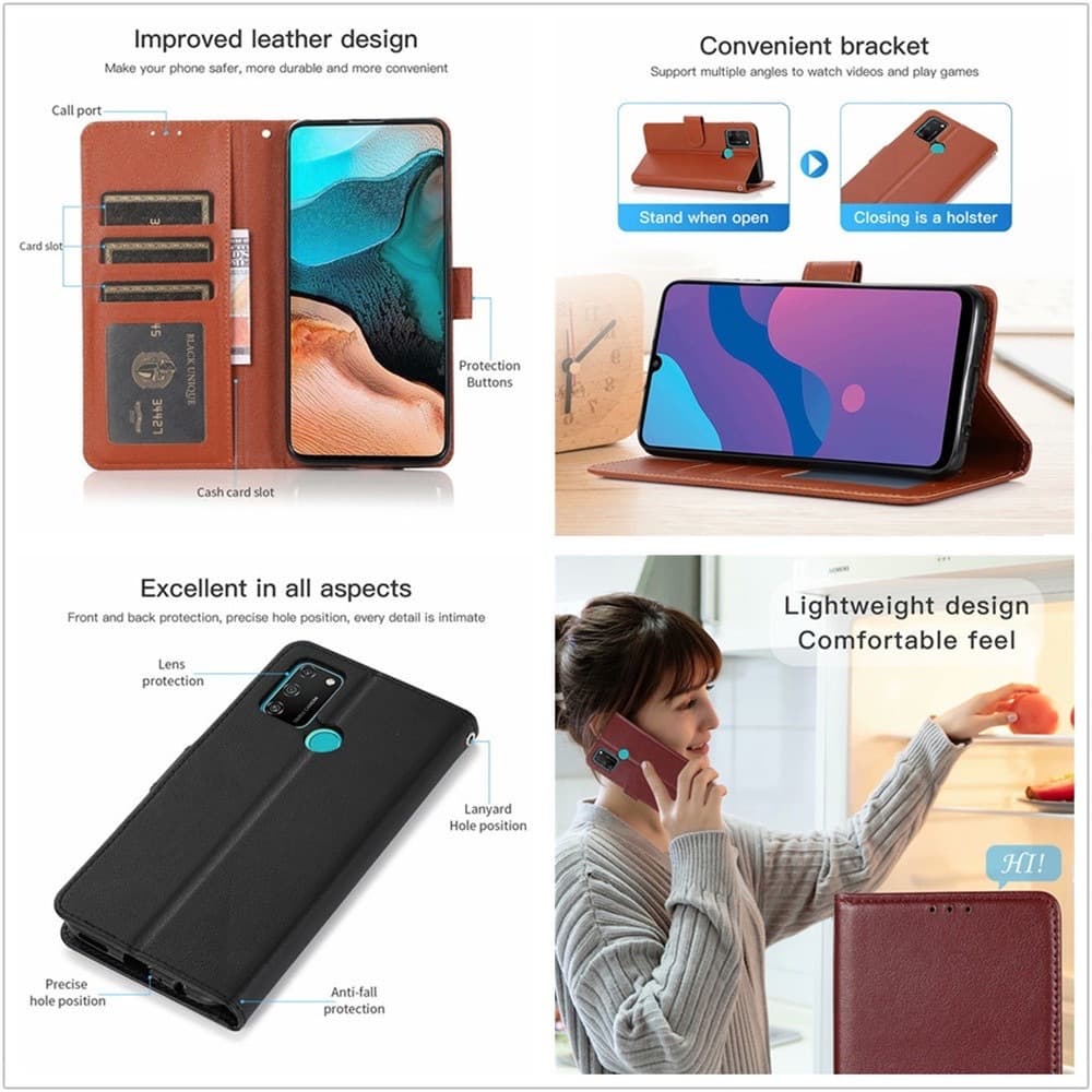 เคสฝาพับ ล็อค สําหรับ OPPO A6 A6X A5Pro A3X A3Pro A60 A38 A18 A58 A16 A16K A15 A15S A95 A54 A5X A74 A17 A57 A15 แม่เหล็ก รูปที่ 3