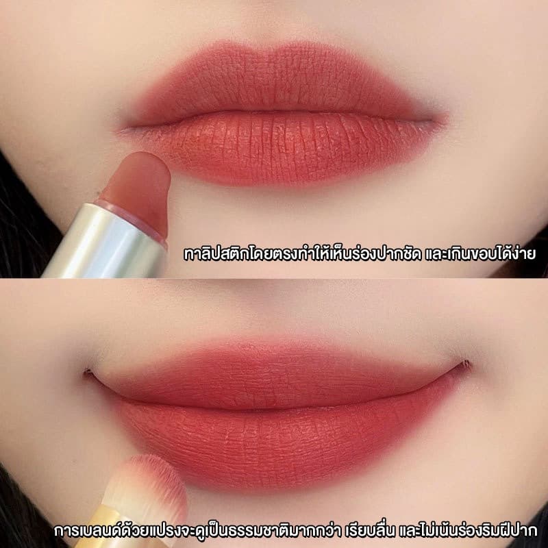 Soft Round Lip Brush แปรงแต่งปากเบลอหัวกลม แปรงแต่งริมฝีปากเบลอ ฟุ้งละมุน 2 ขนาด เล็ก/ใหญ่ ขนแปรงนุ่ม จิกสีดี เกลี่ยง่าย รูปที่ 9