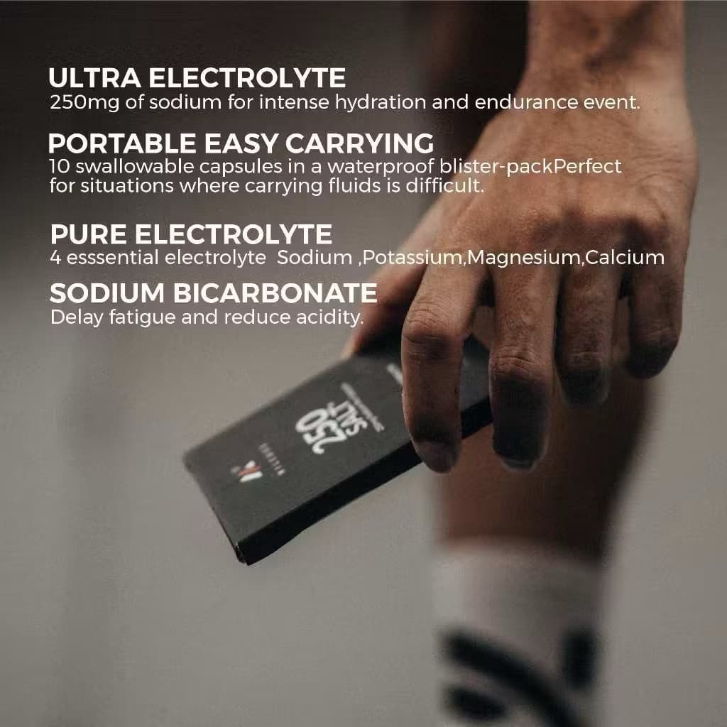 250SALT+ Mileage Ultra electrolyte capsules เกลือแร่แคปซูล สำหรับเล่นกีฬา รูปที่ 3