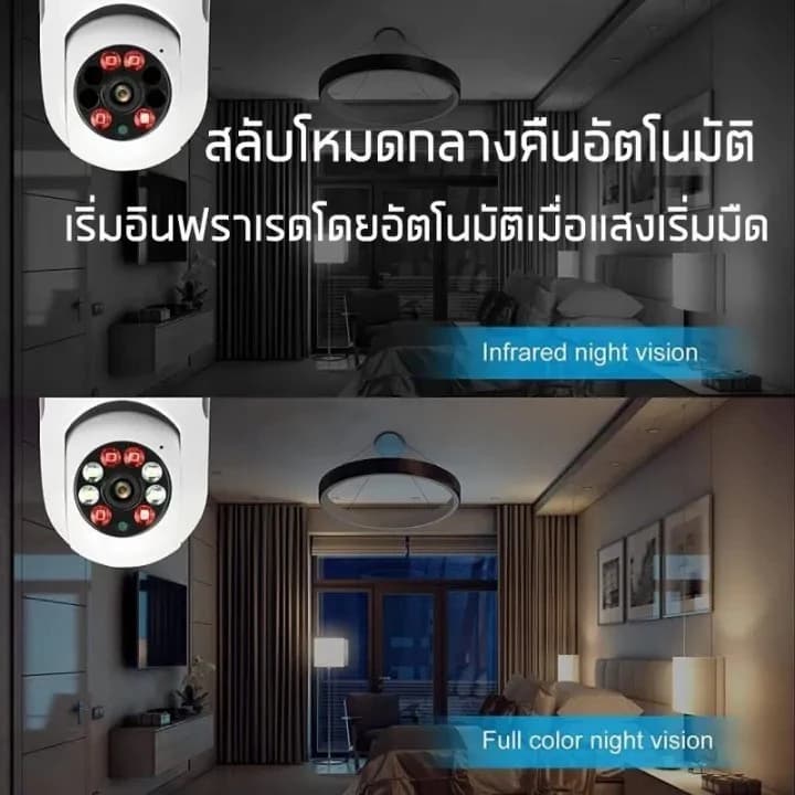 V380 PRO Q11 กล้องรักษาความปลอดภัยอัจฉริยะ มุมกว้าง องศา HD พาโนรามา 3D WiFi ไนท์วิชั่น กล้องวงจรปิด รูปที่ 4
