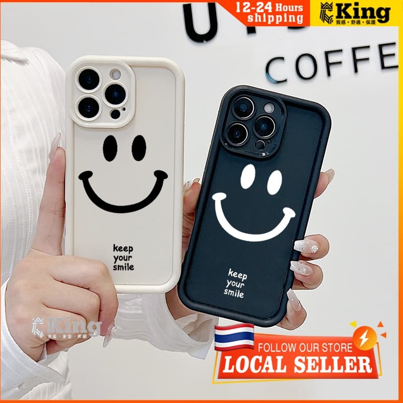Smile face เคส OPPO A7 A5s A12 A11K A15 A15s A35 A16 A16s A54s A17 A17K A9 2020 A5 2020 A11X A31 2020 เคสออปโป้ รูปที่ 1