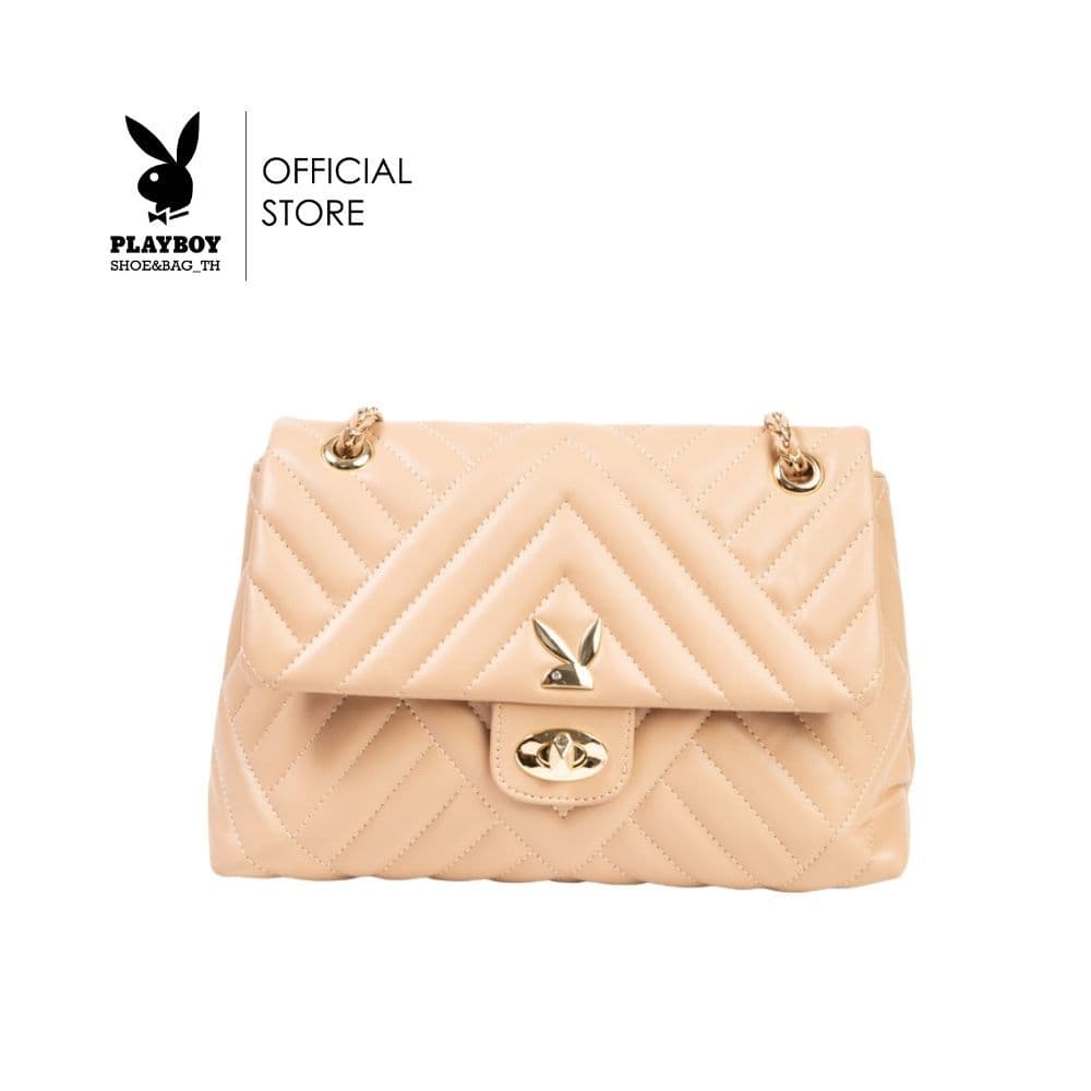 Playboy Bella Women's Bagกระเป๋าสะพายข้างผู้หญิง รุ่น ST-BS252PB130R ดีไซน์เย็บนวมลาย 3 เหลี่ยม มี 6 สี รูปที่ 3